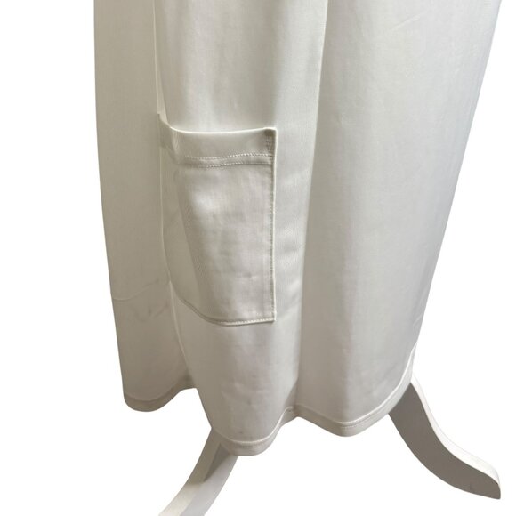 Dressed In White Sleeveless Full Length Bridal Slip M Polyester Lace Trim - Picture 3 of 7